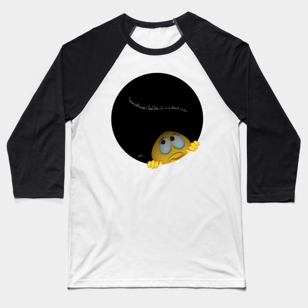 Black Hole Guy Baseball T-Shirt by NN Tease